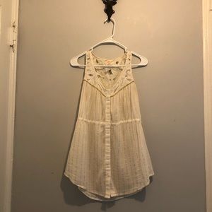 White and gold free people tunic!